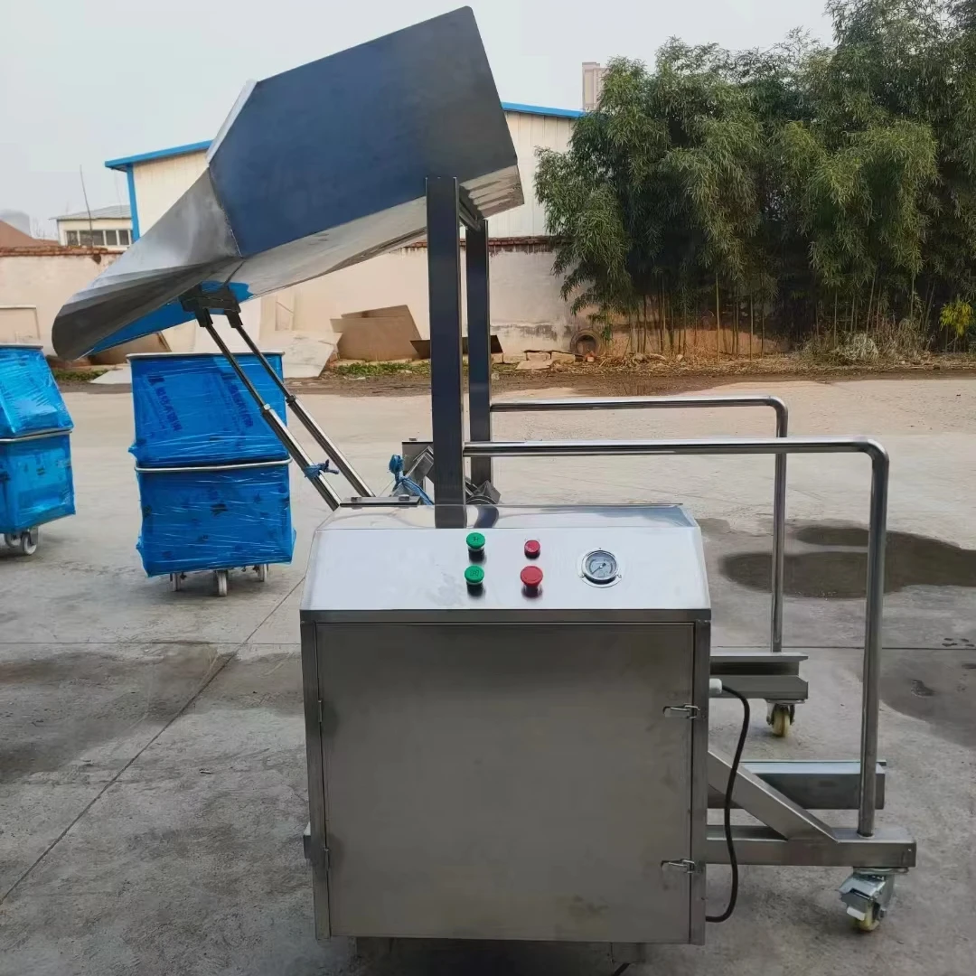 Customized Industrial Mobile Hydraulic Lifter / 200L Meat Cart Lifter Elevator for Vacuum Tumbler