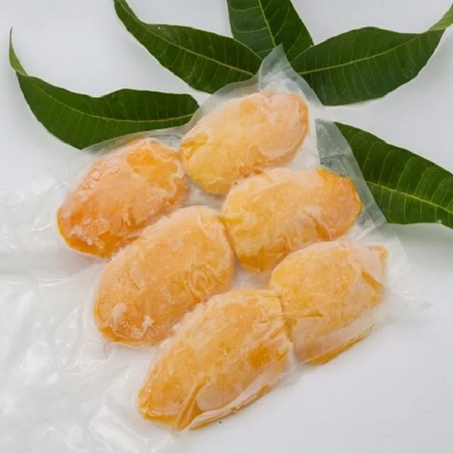 Сладкий кислый вкус замороженное манго цельнокроеная форма желтый цвет вакуумная упаковка оптом