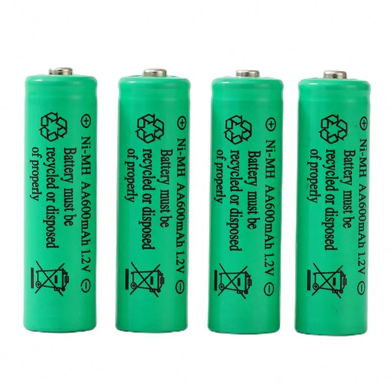 Aa перезаряжаемая nimh батарея 1 2 В 600 мАч aa 600mah v ni mh