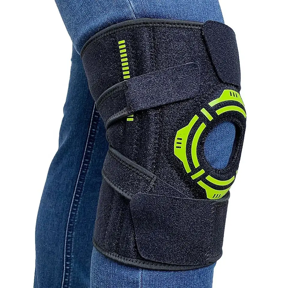 Compression Anti-slip Neoprene Knee Support Sleeve With Double Wave Silicone Rubber Strip For Men & Women