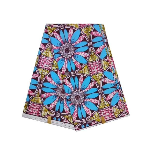 High Quality 100% Cotton Real African Fabric African Wax Print Fabric Custom design printed fabric