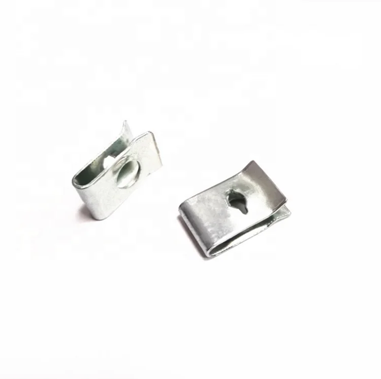 Wholesale price square cage fasteners copper snap spring steel clamping lock U clip nut M5 with screw