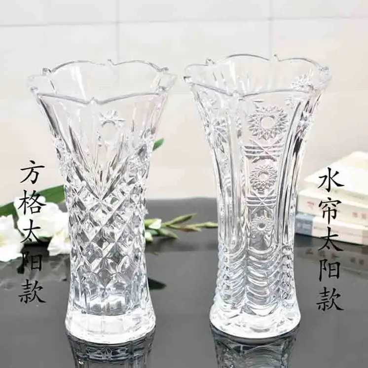 Clear Glass Vase with Round Bottom for Wedding and Fish Blow Hand Blown GLass Vase