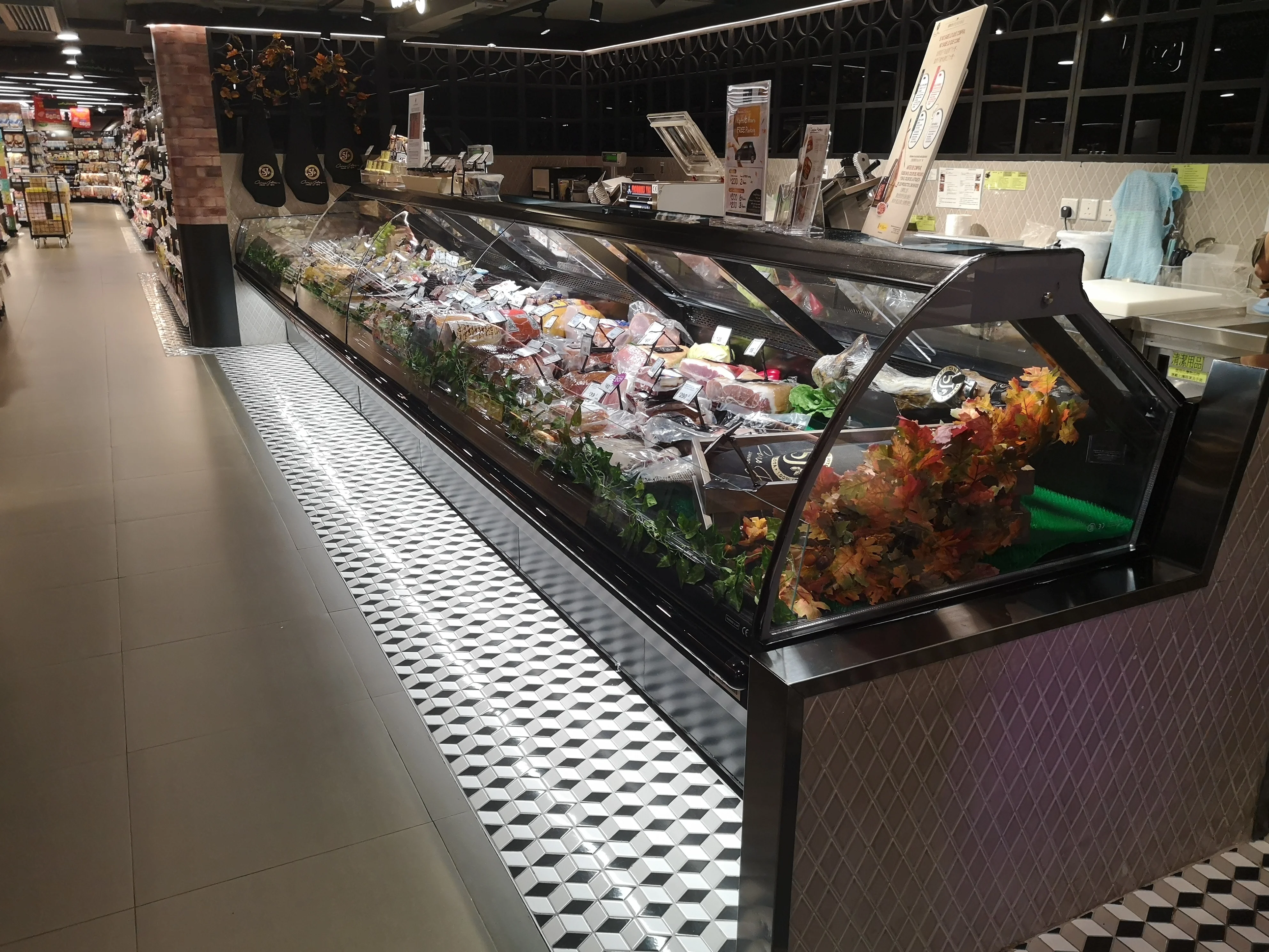 Supermarket Commercial Fridge Meat And Fish Display Deli Fridge Supermarket Meat Chiller Refrigeration Equipment Deli Case