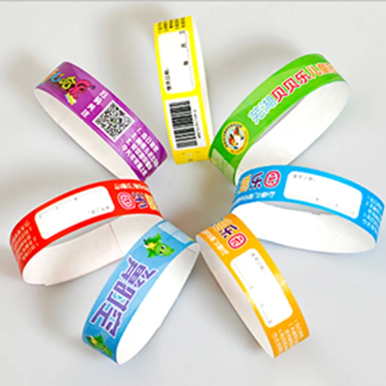 dupont tyvek HDPE paper like material  Resistant to tearing recyclable  Litter Free Wristbands