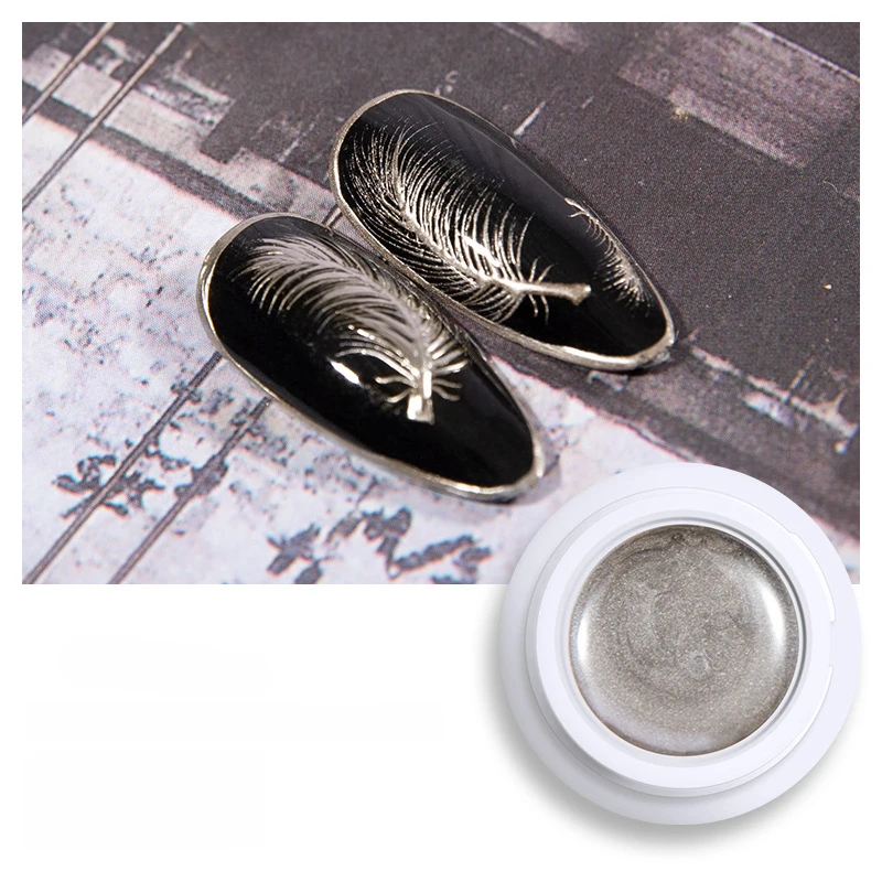 Private Label Metallic Painting Gel Polish Nail Art Silver Chrome Metal Painting UV Gel