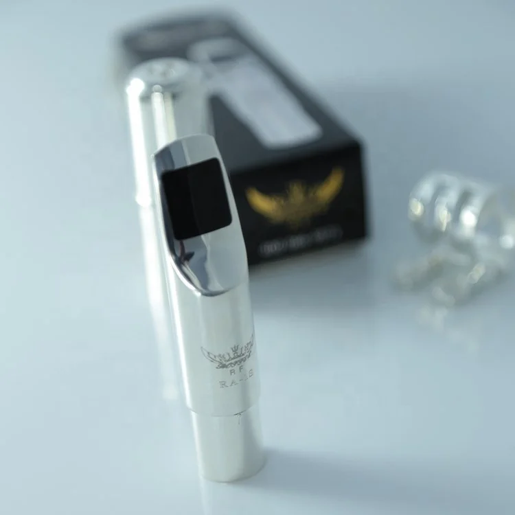 Roffee Woodwind Musical Instrument Parts Accessories Alto Saxophone Sax Headjoint Silver Plated Ligature Mouthpiece