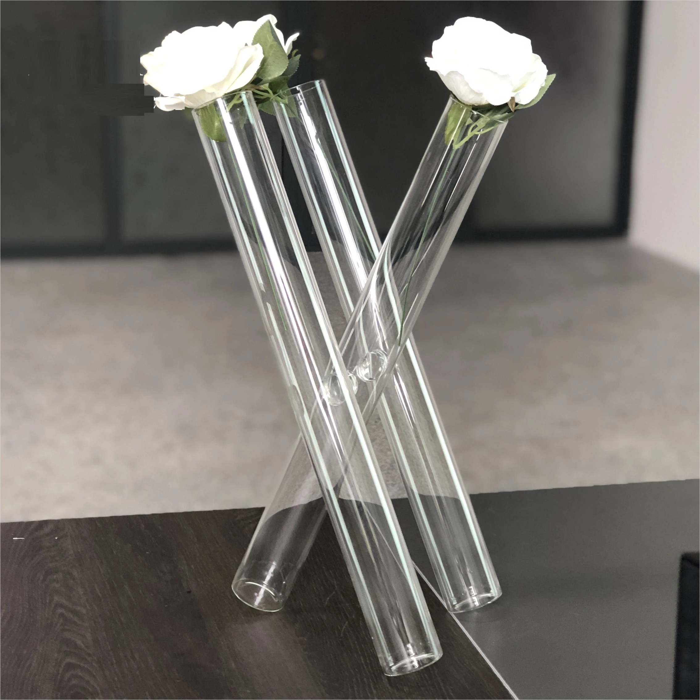 Tall Unique Glass Flower Vases For Weddings Centerpiece