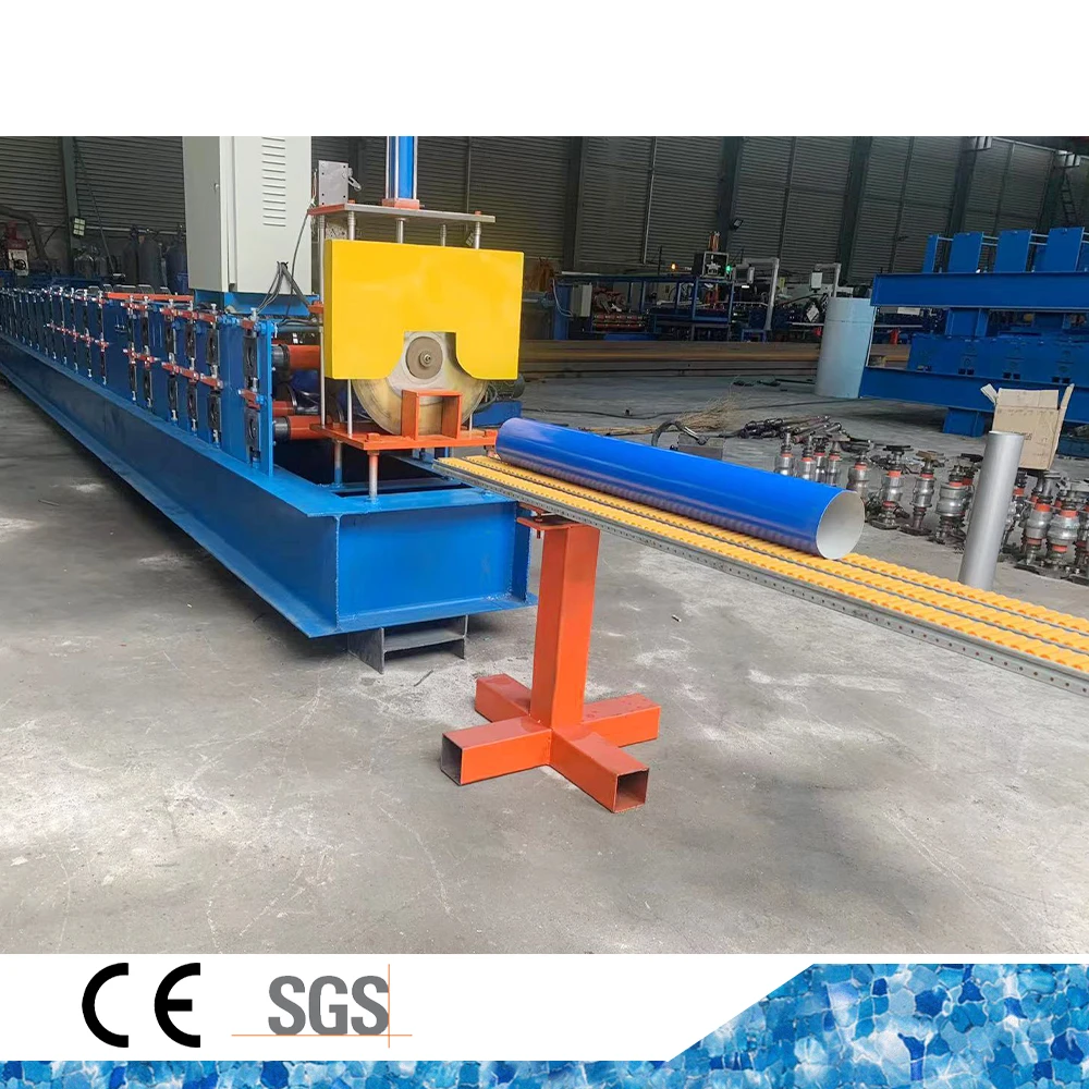 New design Round and Square Downpipe Rain Gutter Downspout Roll Forming Machine