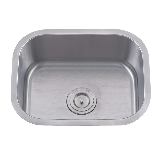 wholesale factory undermount square shape single bowl stainless steel kitchen sink