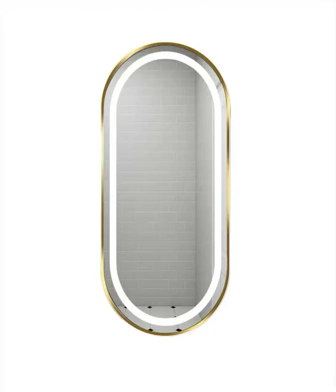 Large Arched Full-length Mirror Floor framed dressing glass Mirror bathroom led mirror