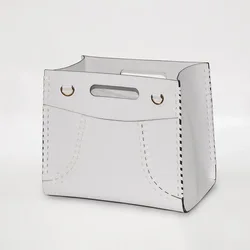 Fashion Handmade stitching Pu Leather Gifts Hamper Basket Christmas Gift Basket For Flower Magazine