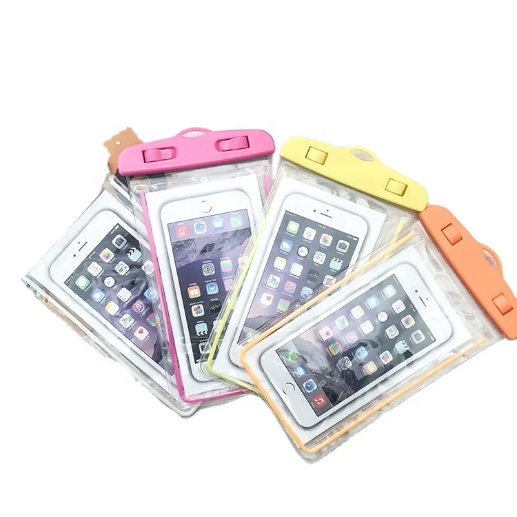 Luminous PVC mobile phone waterproof bag outdoor swimming diving mobile phone cover touch screen