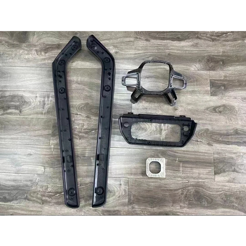 Real Carbon Fiber Car Steering Wheel Buttons Frame Cover Trim For Land