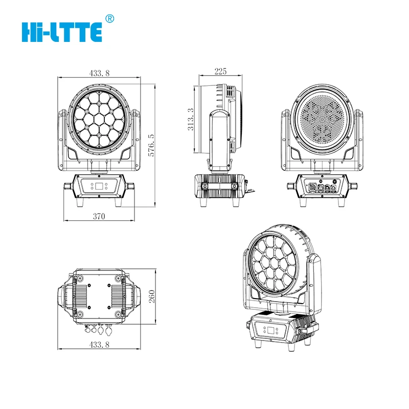 Led RGBW Outdoor 4in1 stage lights led wash ip65 19x40 bee eye mini