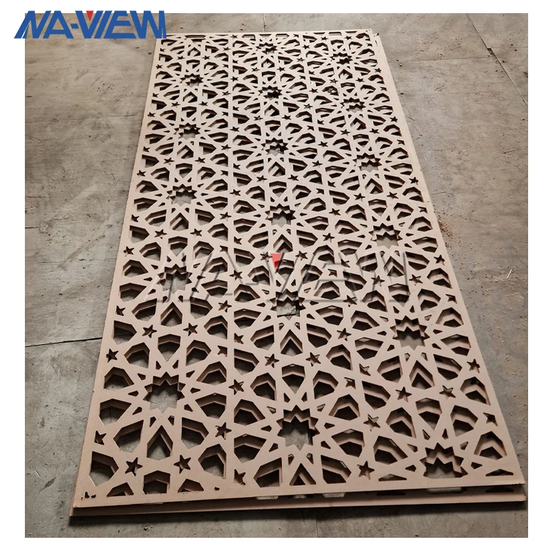Modern Style Mashrabia Wall Screen Facade Aluminum Carved Wall Panels for Curtain Walls