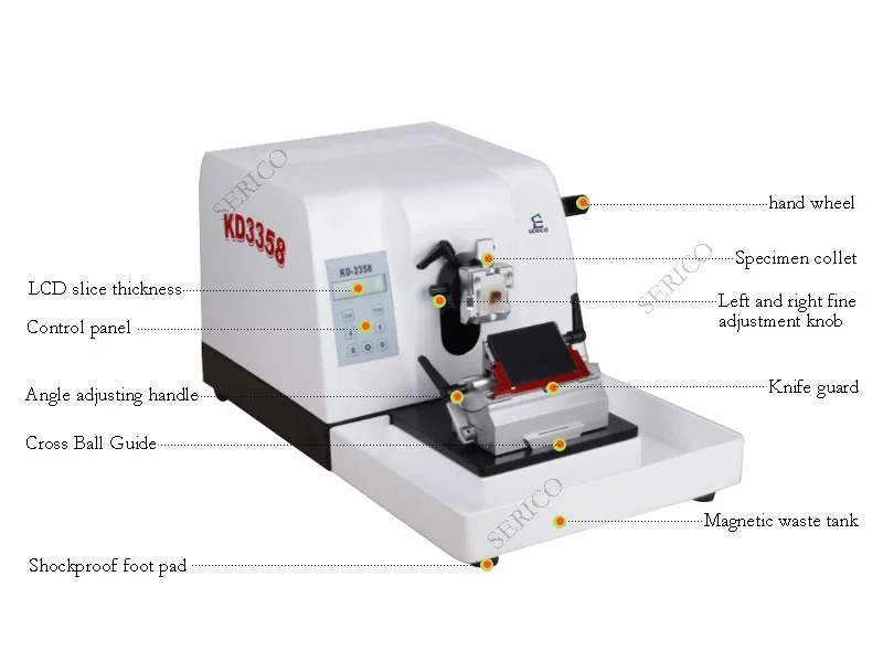 SERICO Semi-automatic Rotary Microtome MODEL KD-3358 For Medical Histology Clinical analysis Research