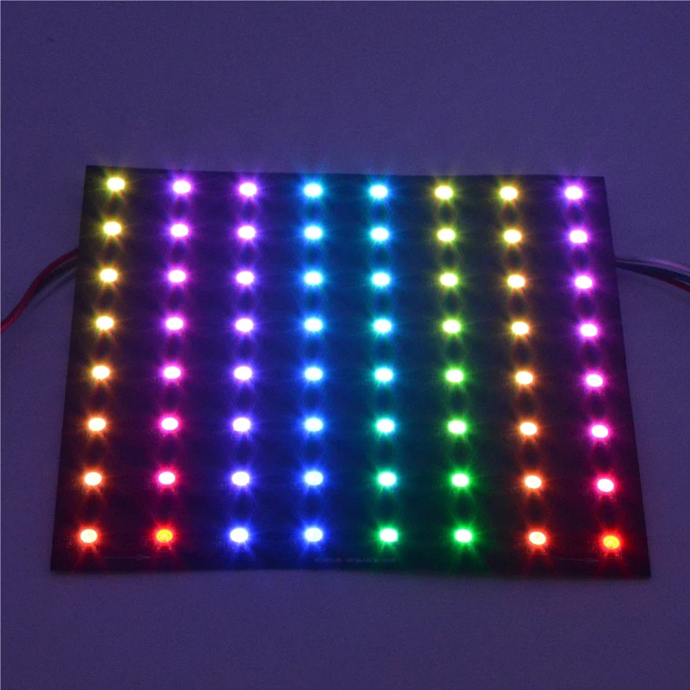 WS2812B RGB Flexible LED Panel Matrix Screen Module 8X8 16x16 32x32 Pixel Individually Addressable App Control DC5V