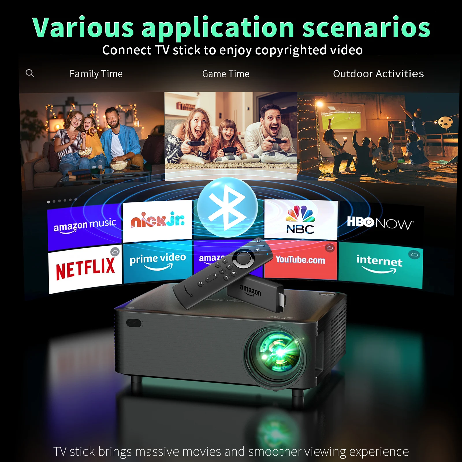 ZAOLIGHTEC A30 Projector 4K Full Hd 1080p Android 9.0 Mini Wifi Auto Focus 450Ansi Portable Projector for Office Home Theater