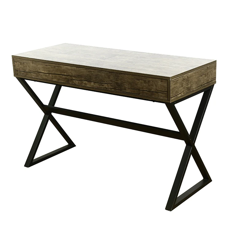 
Multifunctional Wooden customizable Computer Desk PC Laptop Study Writing Table with two Drawers ans shelves Home office desk 