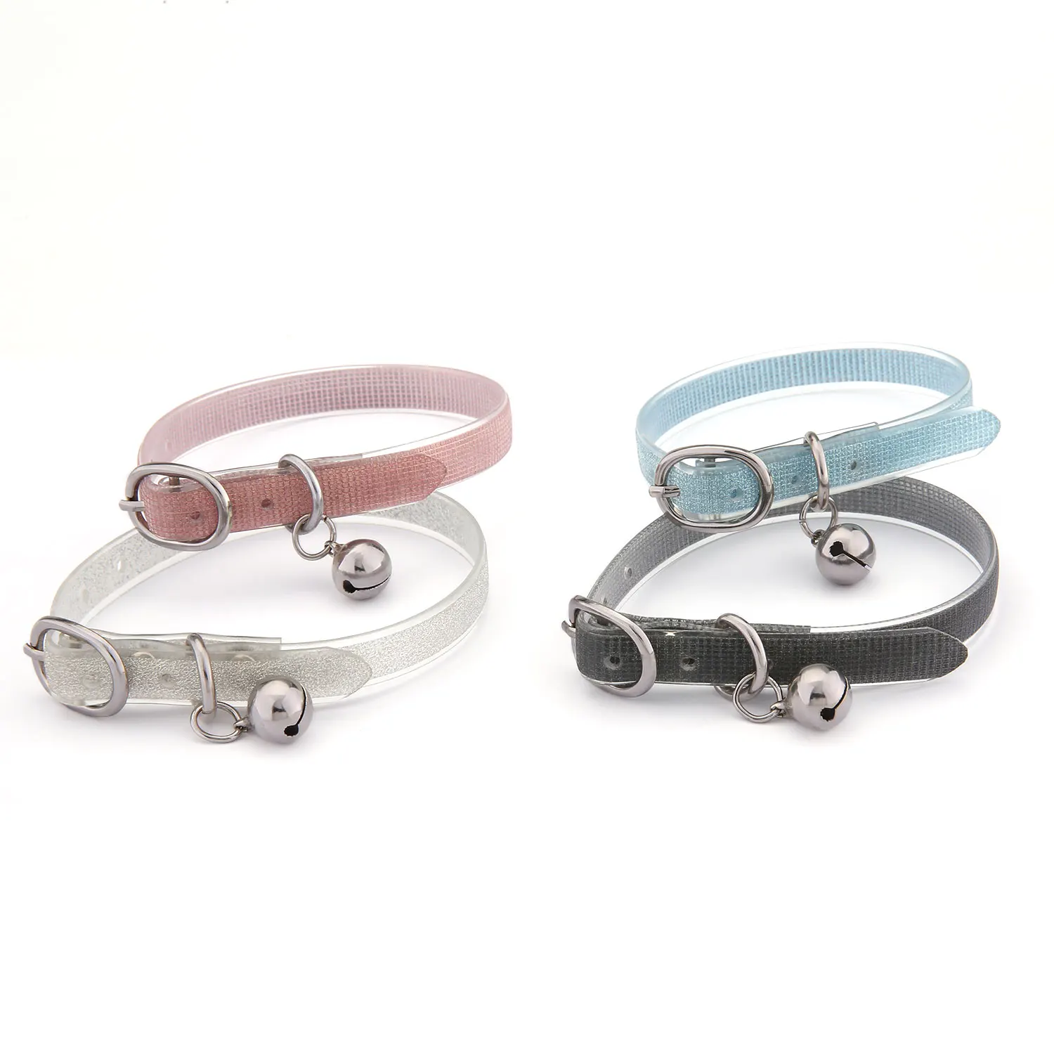 Manufacturer Wholesale Adjustable Nylon Classic Solid Colors Pet Products Dog And Cat Collar With Bells