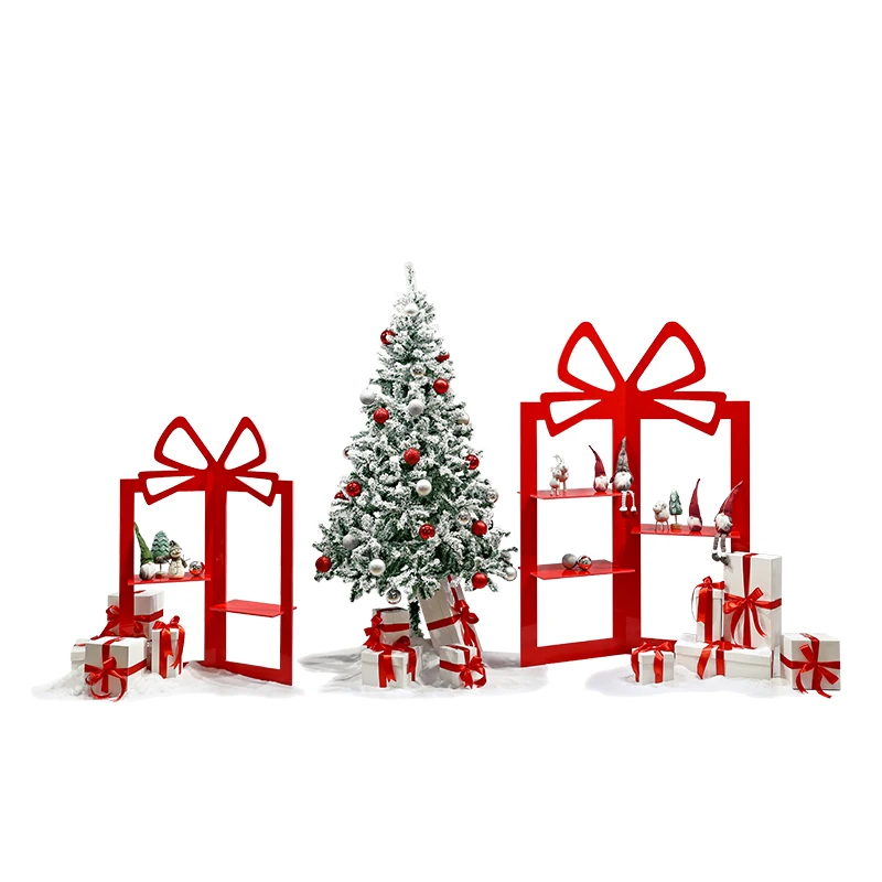 O&M Display Design Store Display Showcase Retail Christmas Decorations Stores Window Display Props Shop Window Decoration