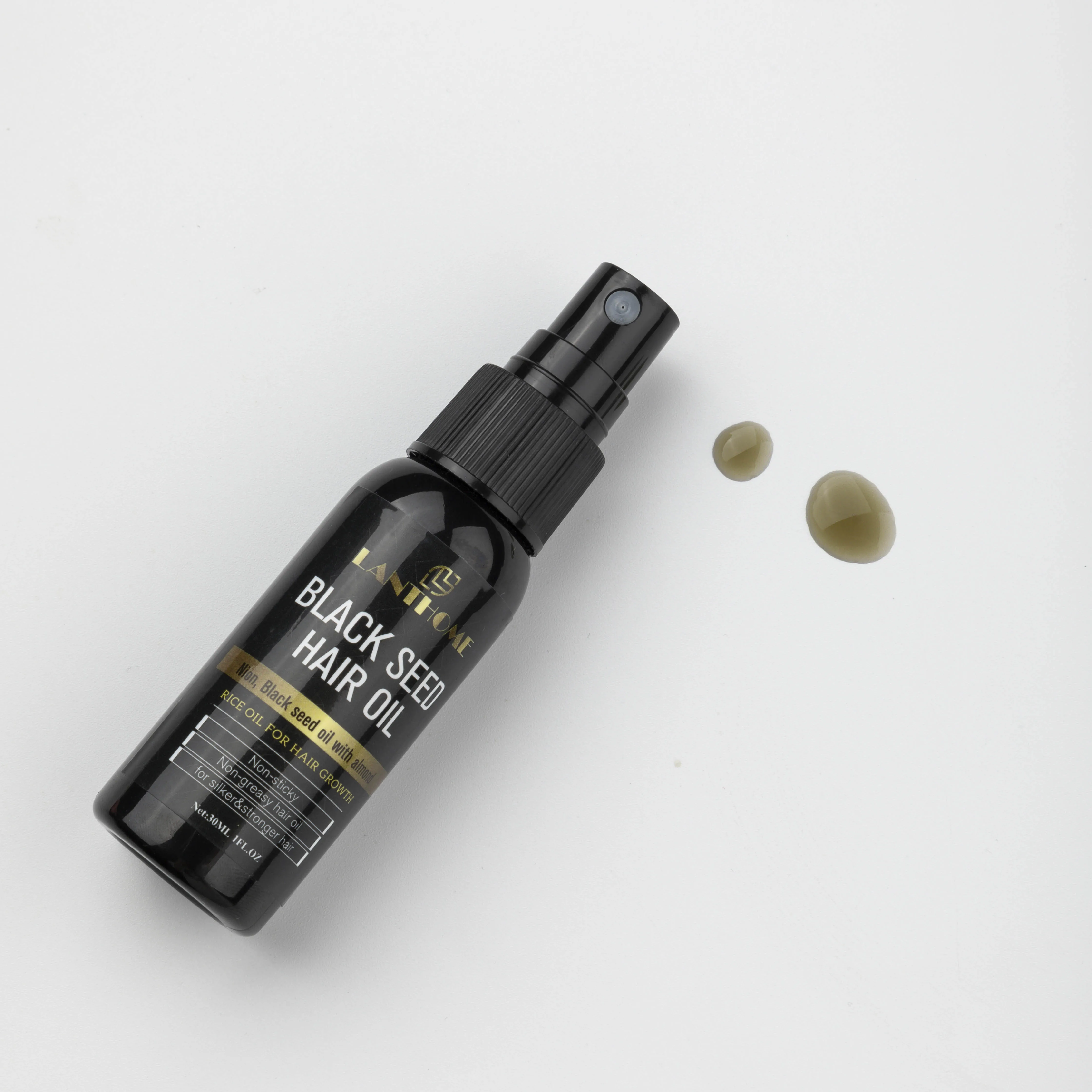 Wholesale Organic Fast Hair Loss Care Growth Treatment Bald Hair Black Seed Oil Rice Oil For Hair Growth Spray