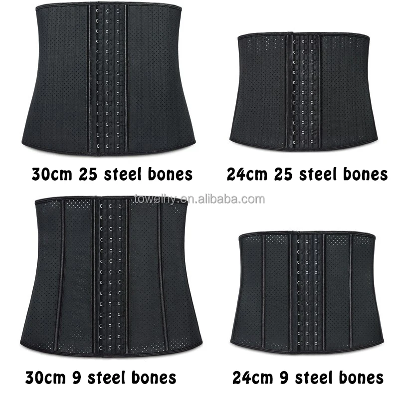 Wholesale 30cm 9 Steel Bone Sport Girdle  Slimming Breathable Latex Underbust Waist Trainer Corset Shapewear for Women