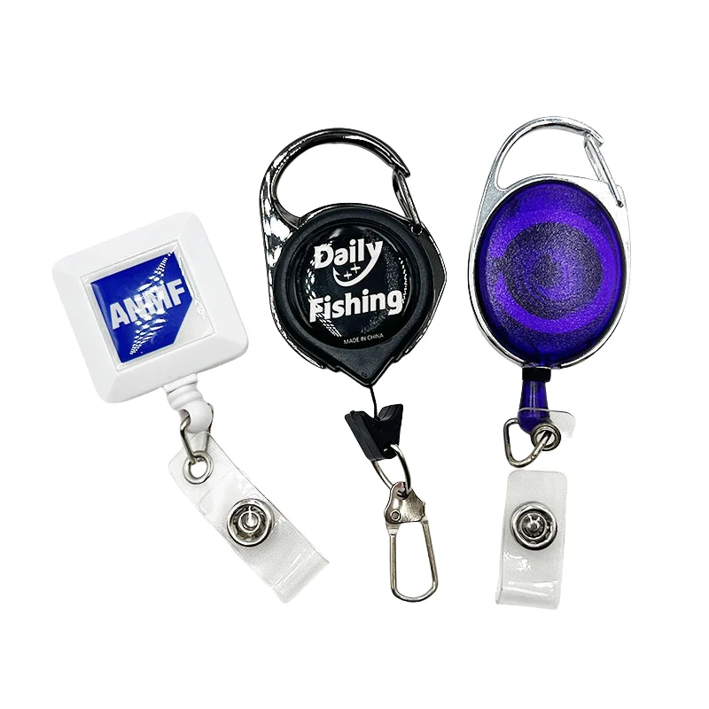 Heavy Duty Retractable Pull Badges Id Reel Carabiner Badge Reels Wholesale Badge Reel Doctor