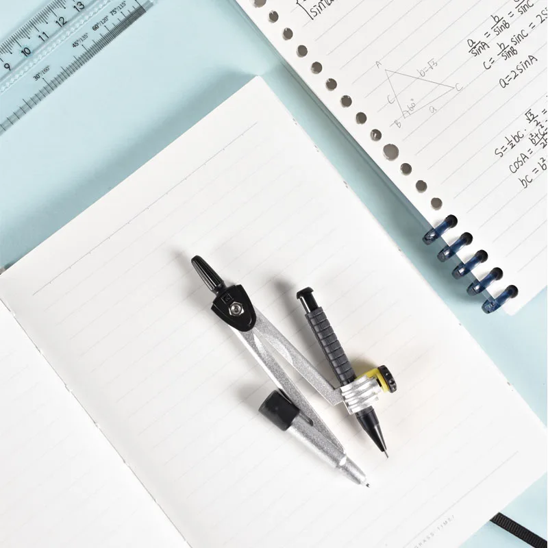 Хорошая распродажа, Высококачественный новый студенческий компас, школьный математический набор, Компас для рисования Кружков в силиконовой коробке