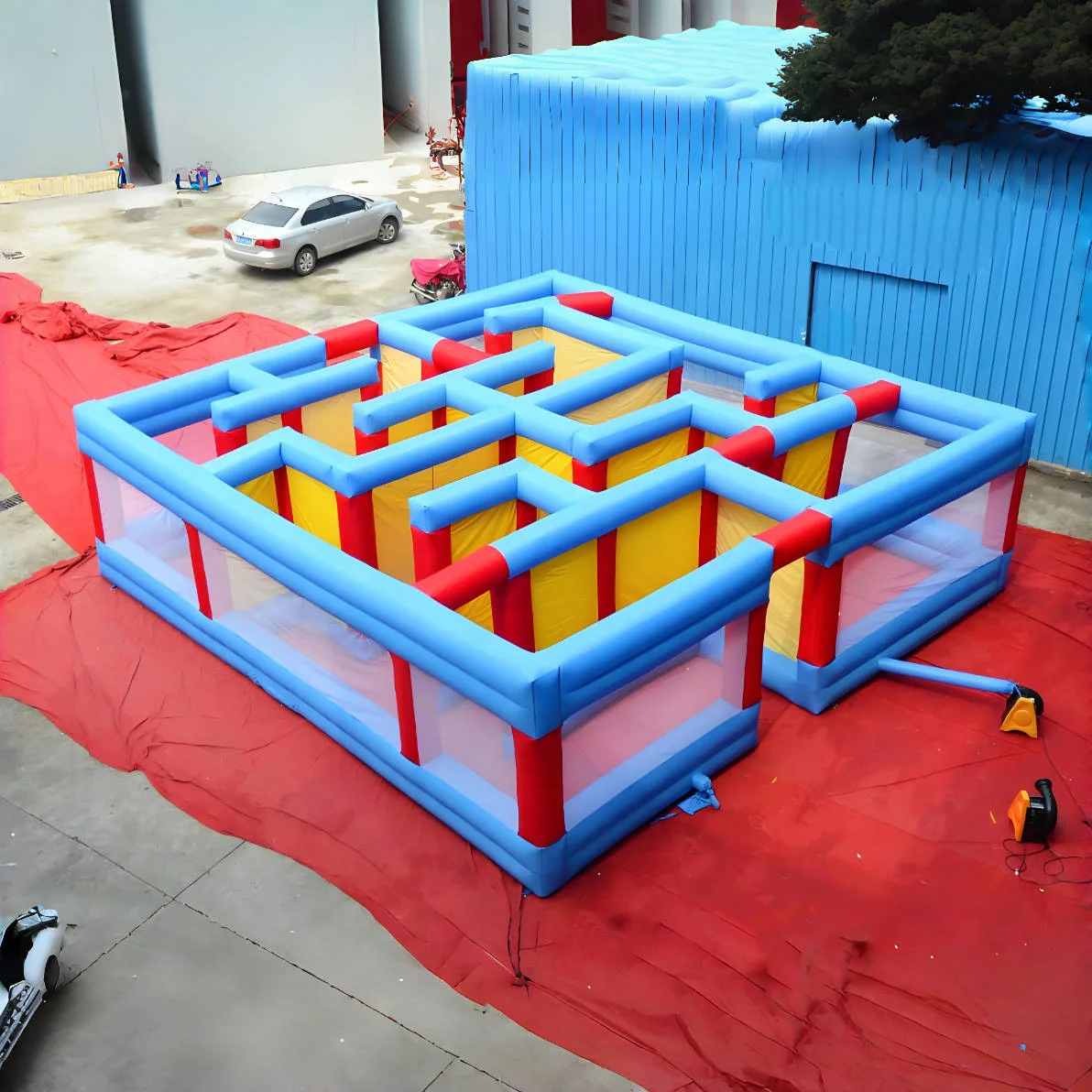 12*12 m Very popular halloween inflatable zombie maze for kids Adult Commercial Inflatable Fun House Maze