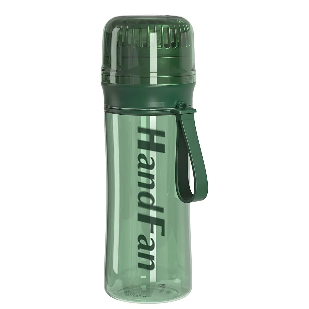 Eco Friendly Creative Mini Fan Portable Cool Rechargeable Plastic Water Bottle with Fan