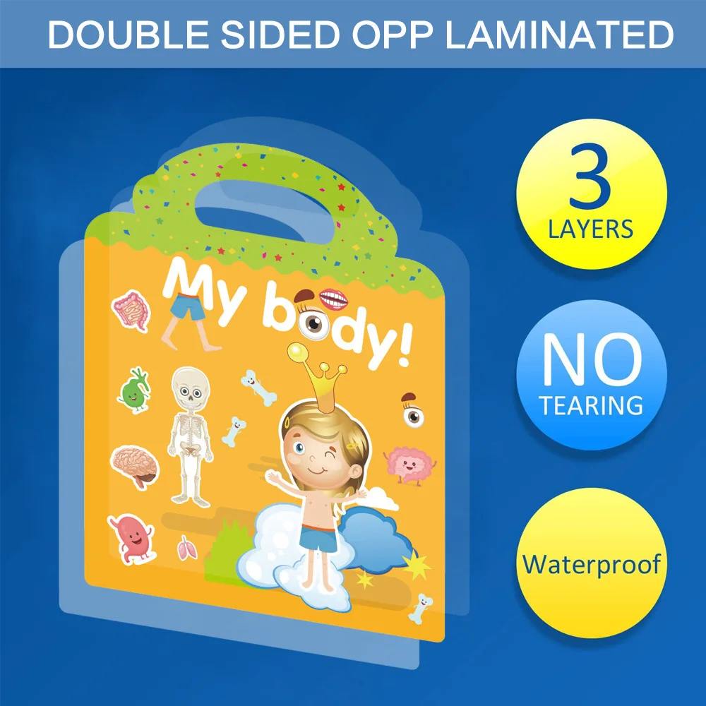 Cheap Factory Customized Cartoon Stickers Dress up Fun Body Children Scene Stickers Activity Books
