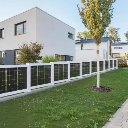 Custom WPC Farm Garden Bidirectional China Electric Solar Panel Systems Solar Fence