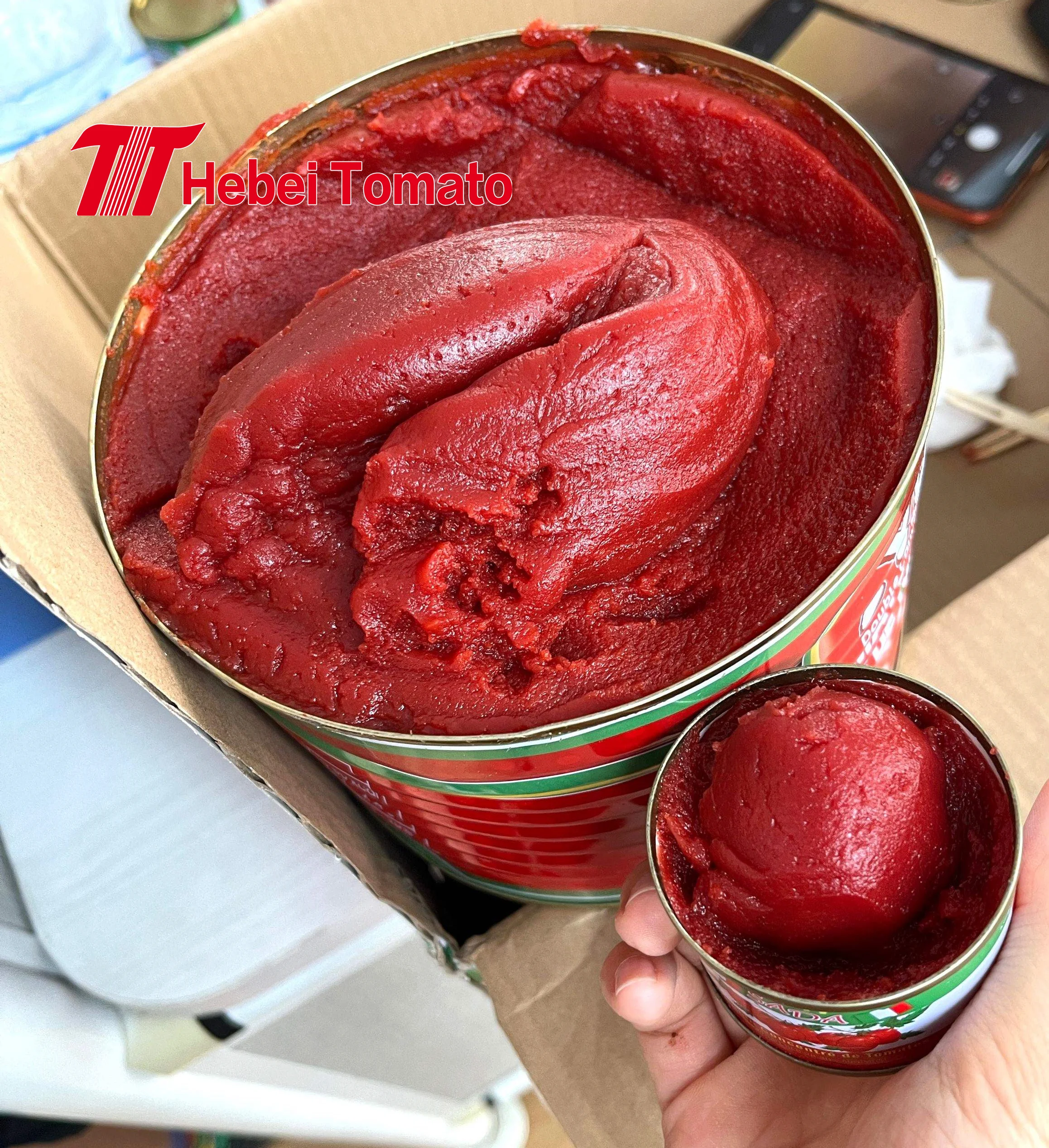 Hot Sale 70g 210g 400g 800g 2200g Tin Packing 28-30% Pure Tomato Paste Canned Food Pasta, Canned Tomato Paste