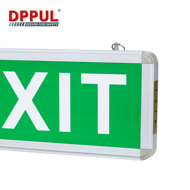 Зеленый аварийный светодиодный светильник IP20, знак пожарного выхода, светодиодный светильник для выхода с перезаряжаемой батареей