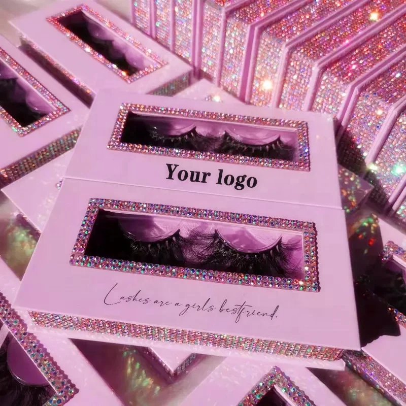 5d best selling create your own brand eyelashes fluffy handmade long mink lashes with packaging