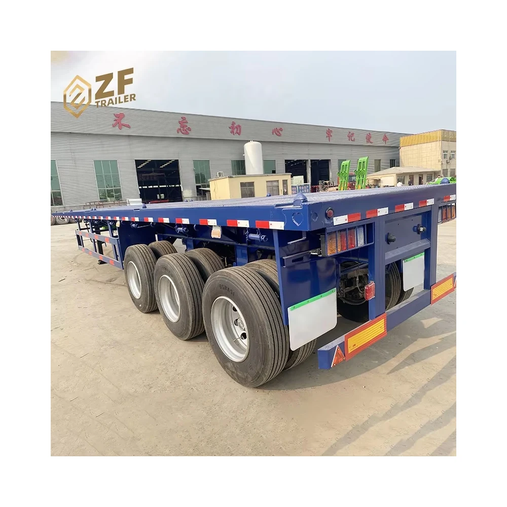 ZW trailer  quality 40ft tri-axle container skeleton semitrailer in truck semi trailer