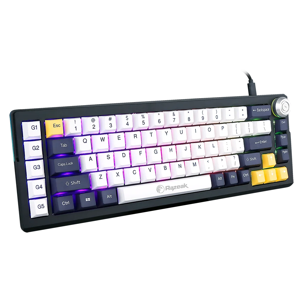 Заводская пользовательская прокладка с креплением для игровых клавиатур 72 клавиши макет макро программируемая Беспроводная механическая клавиатура Hotswap для ПК геймеров