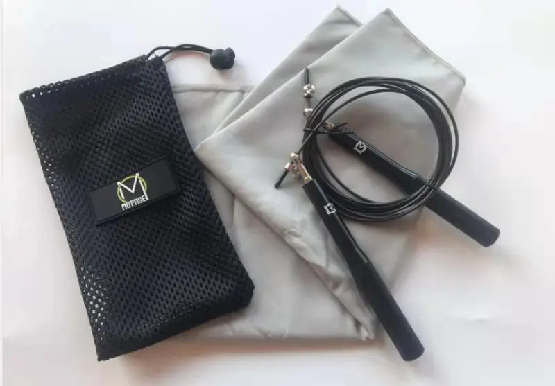 NQ SPORTS Factory Wholesale High Speed Aluminum Metal Handle Bearing Jump Rope Fast In stock Professional Steel Cable Metal