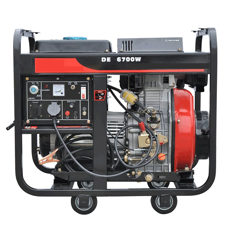 
Mobile diesel power generation and welding combined use machine 