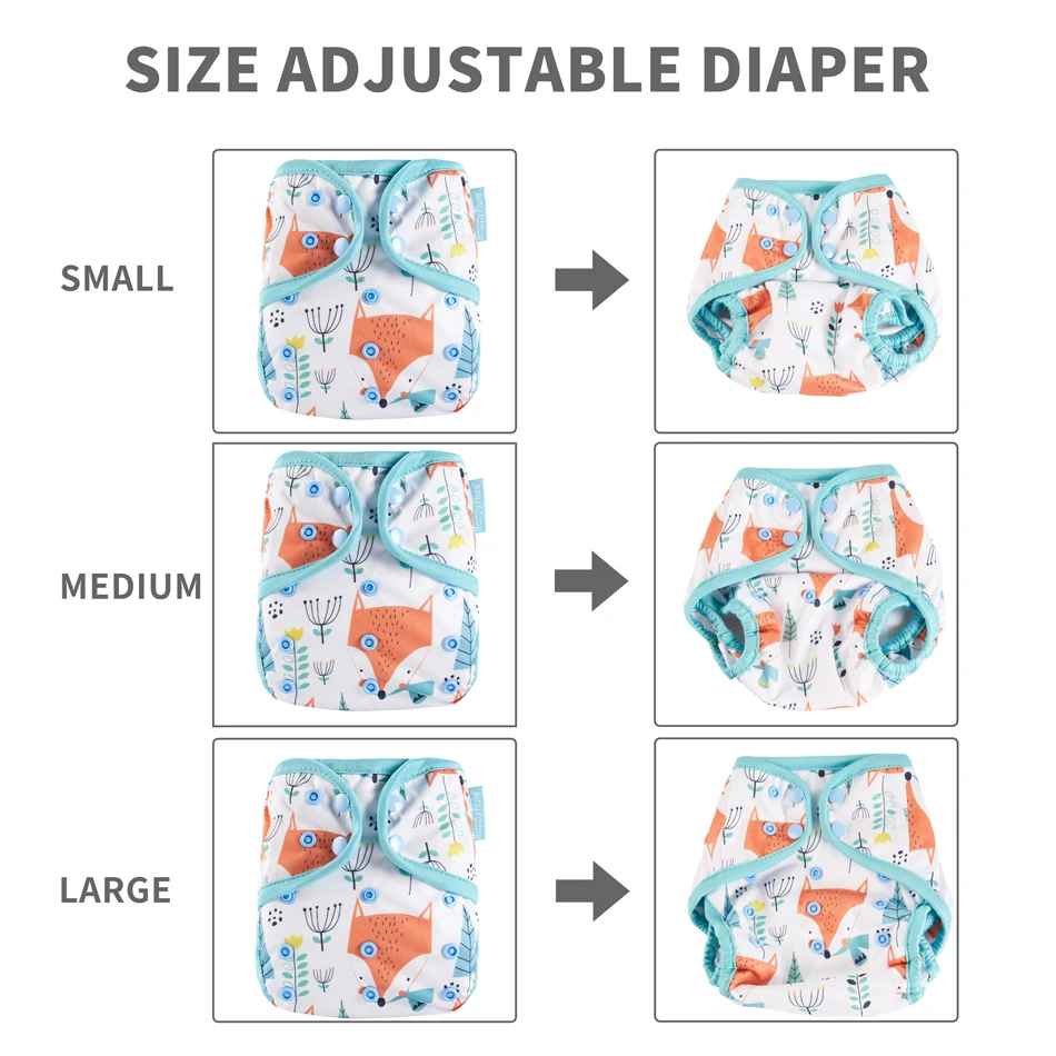 Happy Flute Washable Baby Cloth Diaper Cover Reusable Cloth Diaper Cover For Infant
