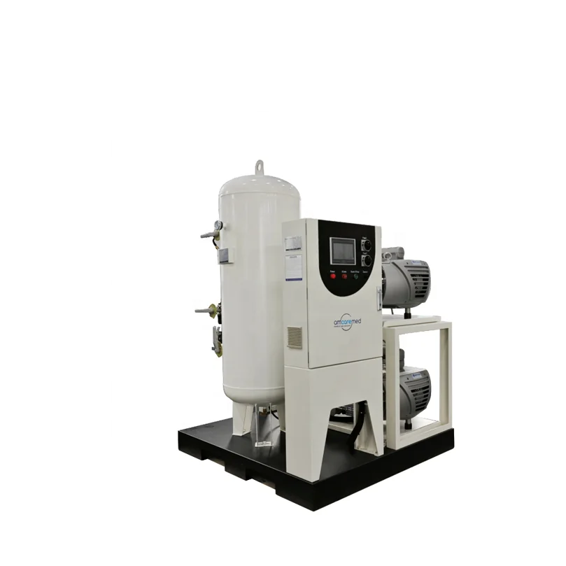 Medical Oil-Free Rotary Vane Vacuum Plant vertical Duplex system for hospital
