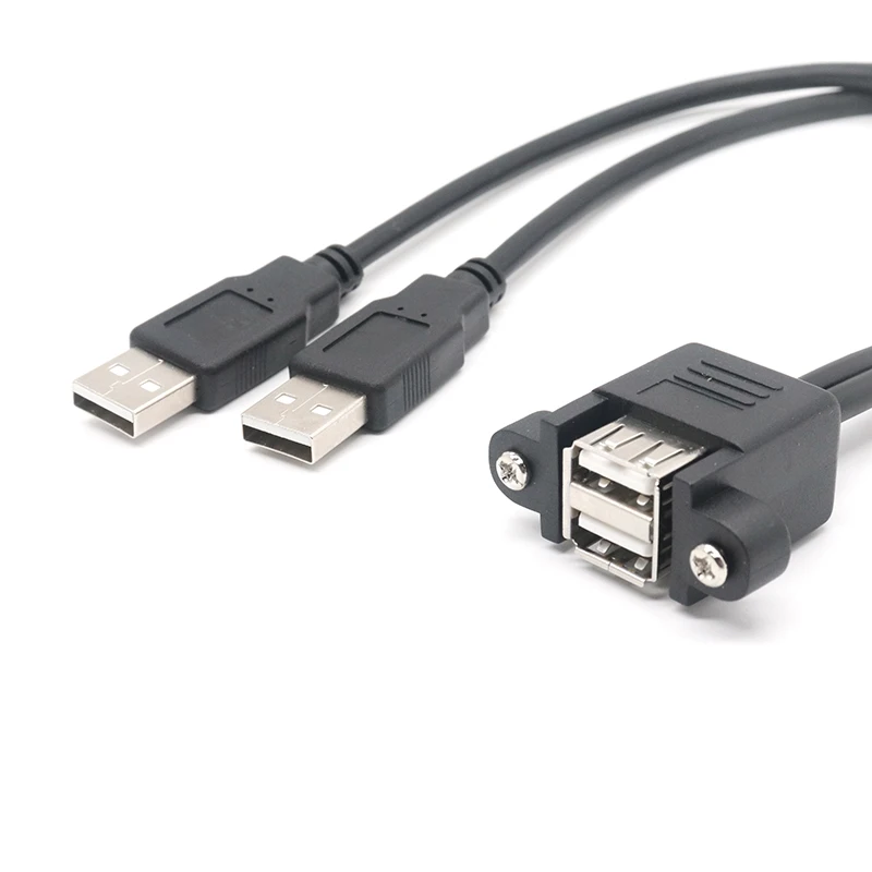 Двойной USB 2 0 A штекер для двойных гнездо Y разветвитель адаптер