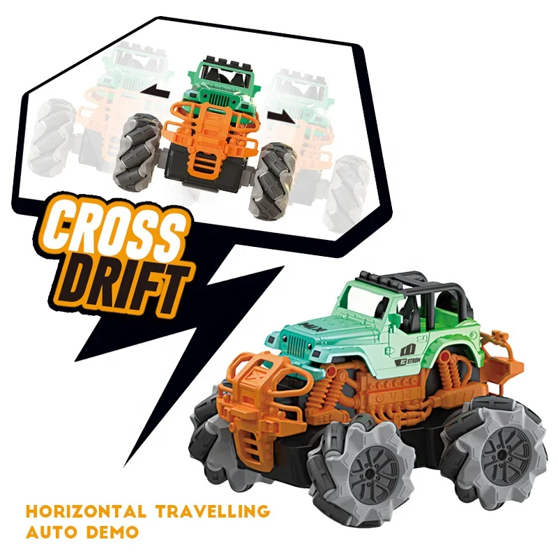 AiJH Fun RC Racing Drift Stunt Car With Charging Light USB Cable Included Remote Control Car  For Kids