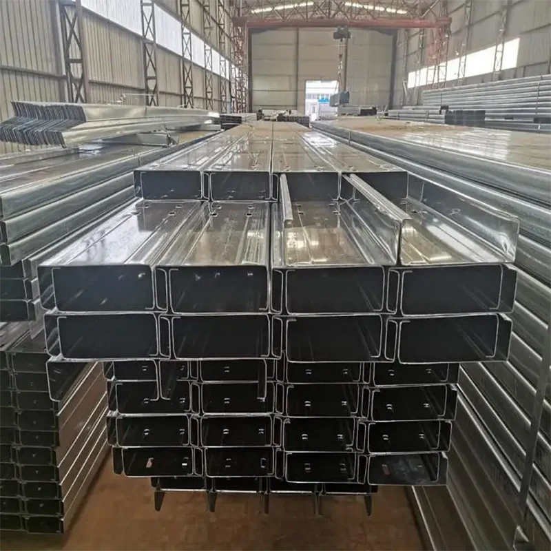 Q195 Q215 Q235 Q345 steel processing parts galvanized u beam steel c channel structural / C profile price Purlin