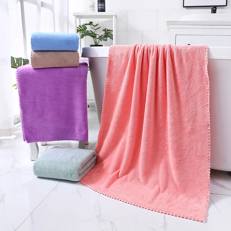 Wholesale Cheap Microfibre Coral Fleece Bath Towel Gift set Soft Absorbent hand towel facial towels set