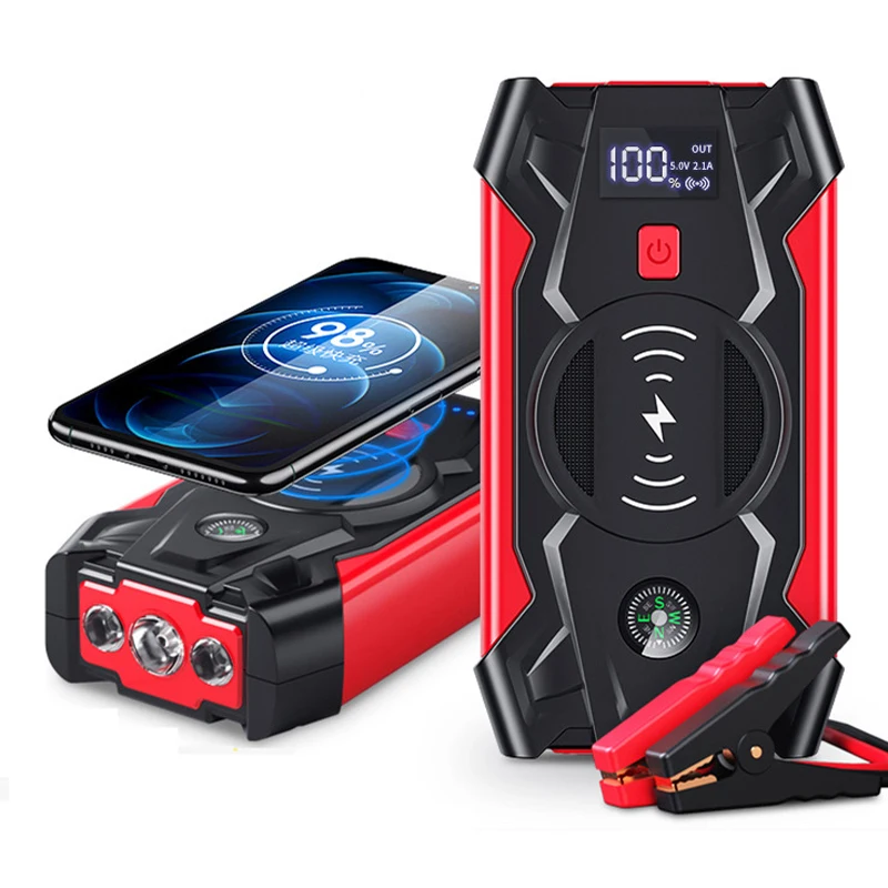 4 in 1 car jump starter power bank with led lamp
