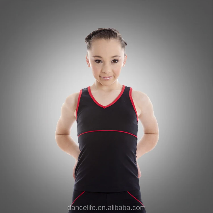 Girls Basic Tank Top for Dance Gym Yoga Cheer nylon spandex Racerback Dancewear