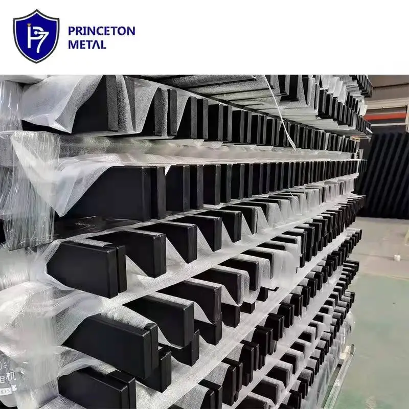 Wholesale DIY garden black fencing 8*6 feet powder coated aluminum vertical blade 3D fence